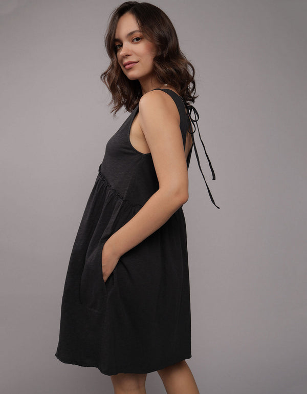 Vestido AE largo para mujer - Negro