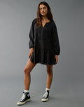Vestido tipo Camisa Mujer AE - Negro 0395_7841_001_of