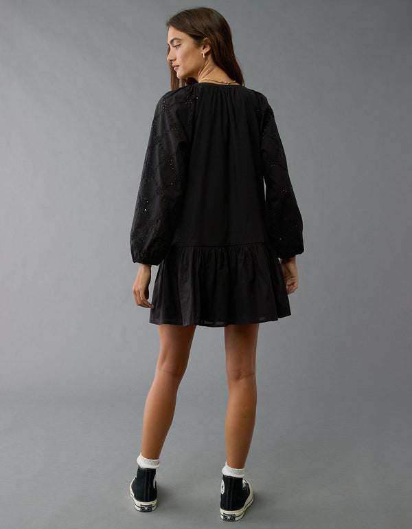 Vestido tipo Camisa Mujer AE - Negro