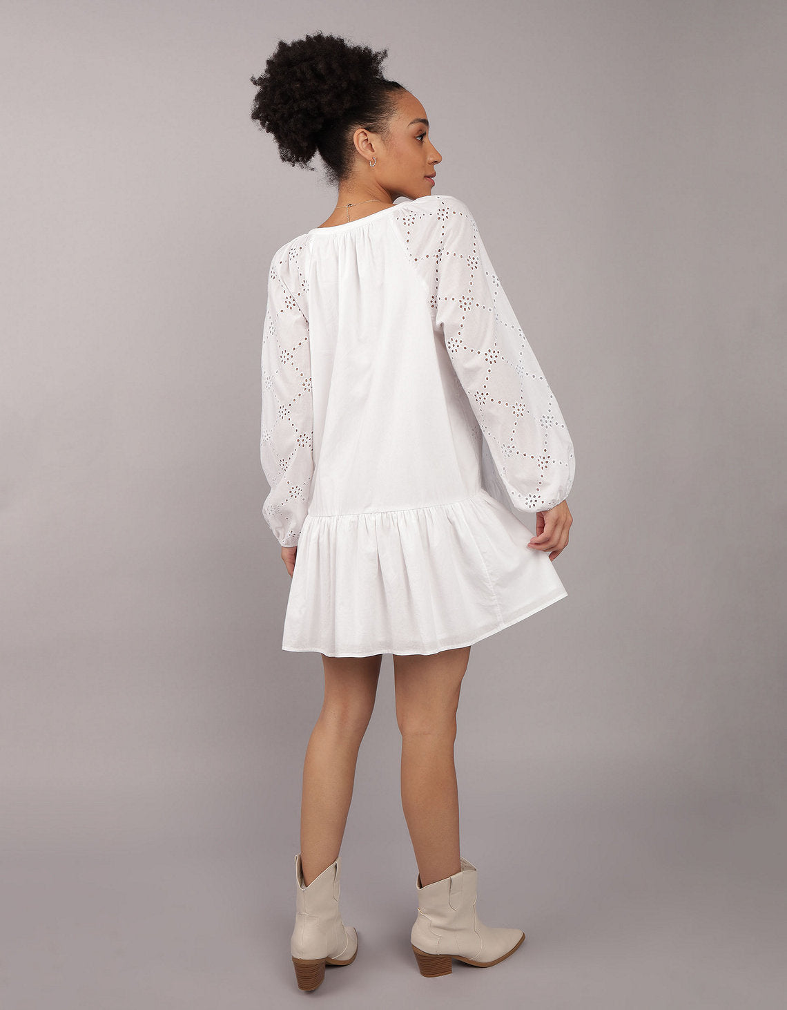 Vestido tipo Camisa Mujer AE - Blanco 0395_7841_100_ob