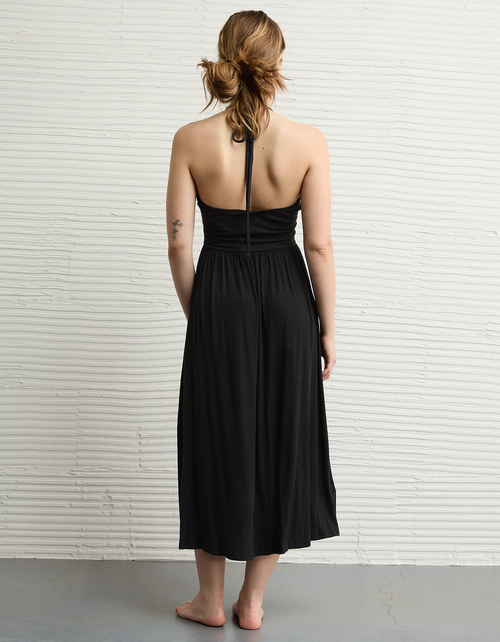Vestido Halter Midi Ae - Negro 0395_8651_001_ob