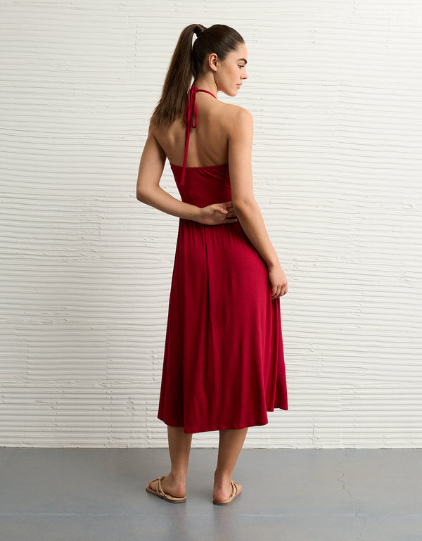 Vestido Halter Midi Ae - Morado