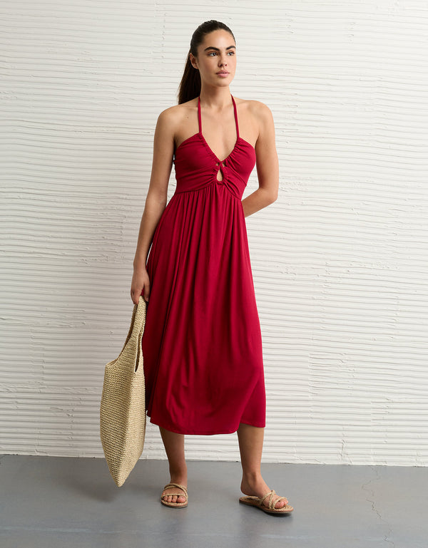 Vestido Halter Midi Ae - Morado