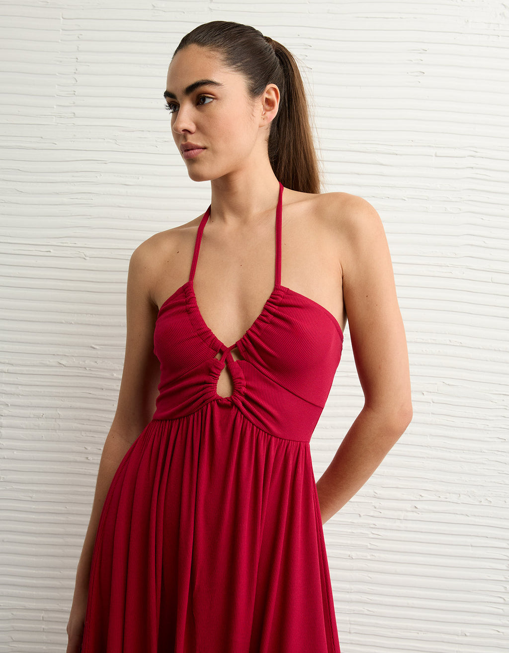 Vestido Halter Midi Ae - Morado 0395_8651_669_os