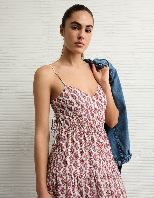 Vestido Midi con Escote V Ae - Morado