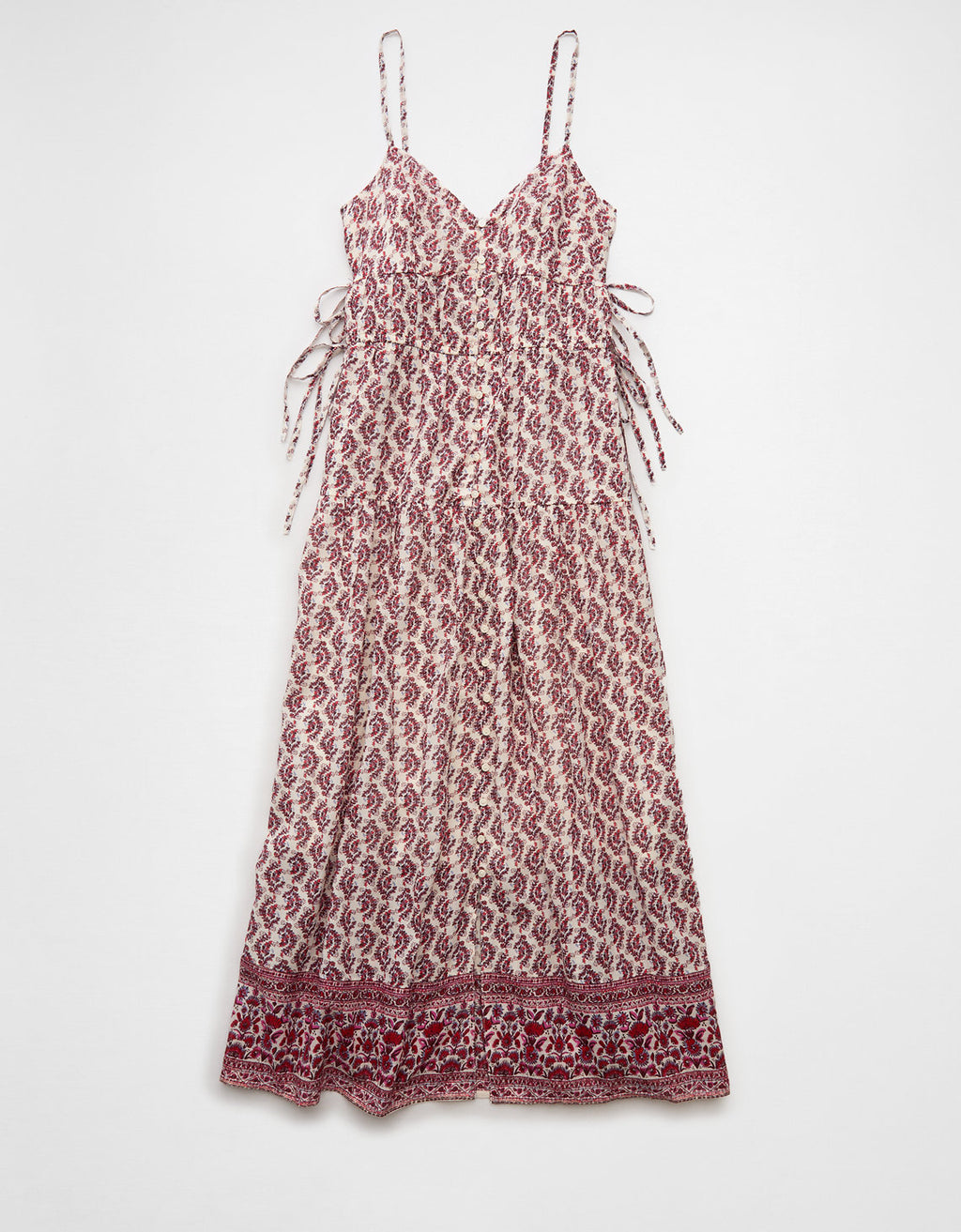 Vestido Midi con Escote V Ae - Morado 0395_8677_669_f