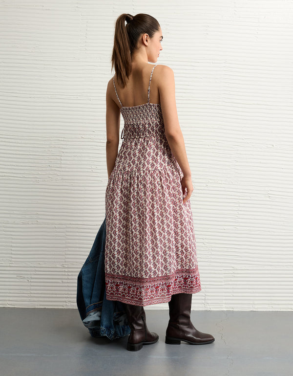 Vestido Midi con Escote V Ae - Morado