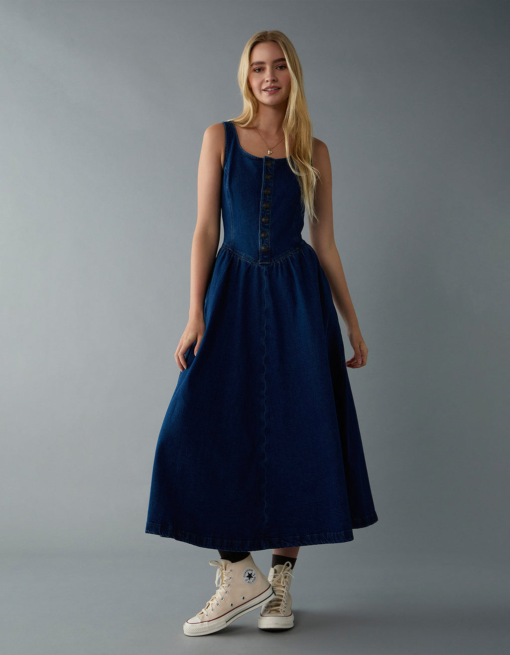 Vestido Jean con botones delanteros - Generico 0395_8798_896_of