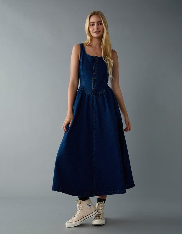 Vestido Jean con botones delanteros - Generico