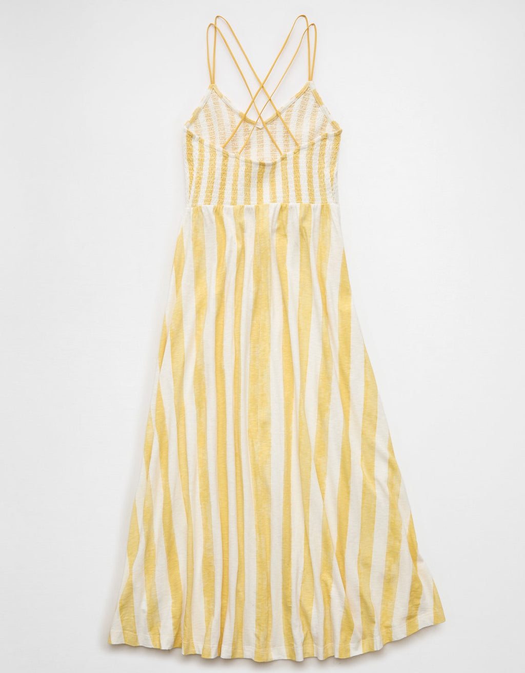 Vestido largo con nido de abeja Ae Sunchaser. - Amarillo 0395_9058_700_b