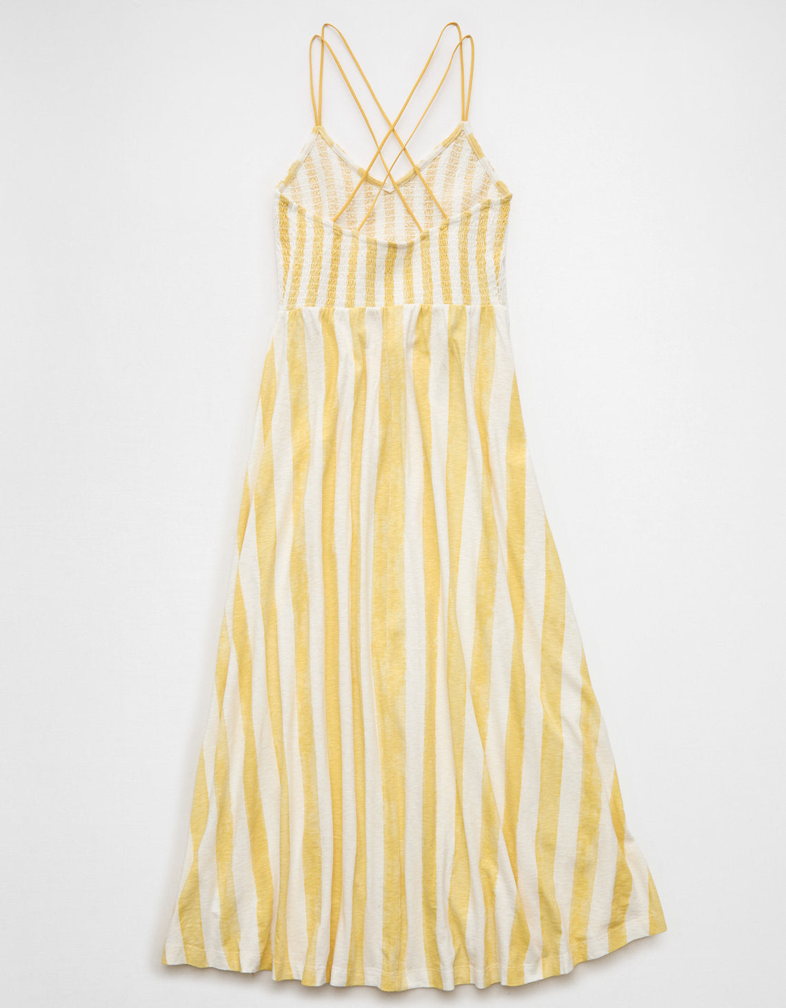 Vestido largo con nido de abeja Ae Sunchaser. - Amarillo 0395_9058_700_b