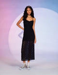 Domelipa x Ae Vestido Midi Ceñido - Negro 0396_8968_001_of