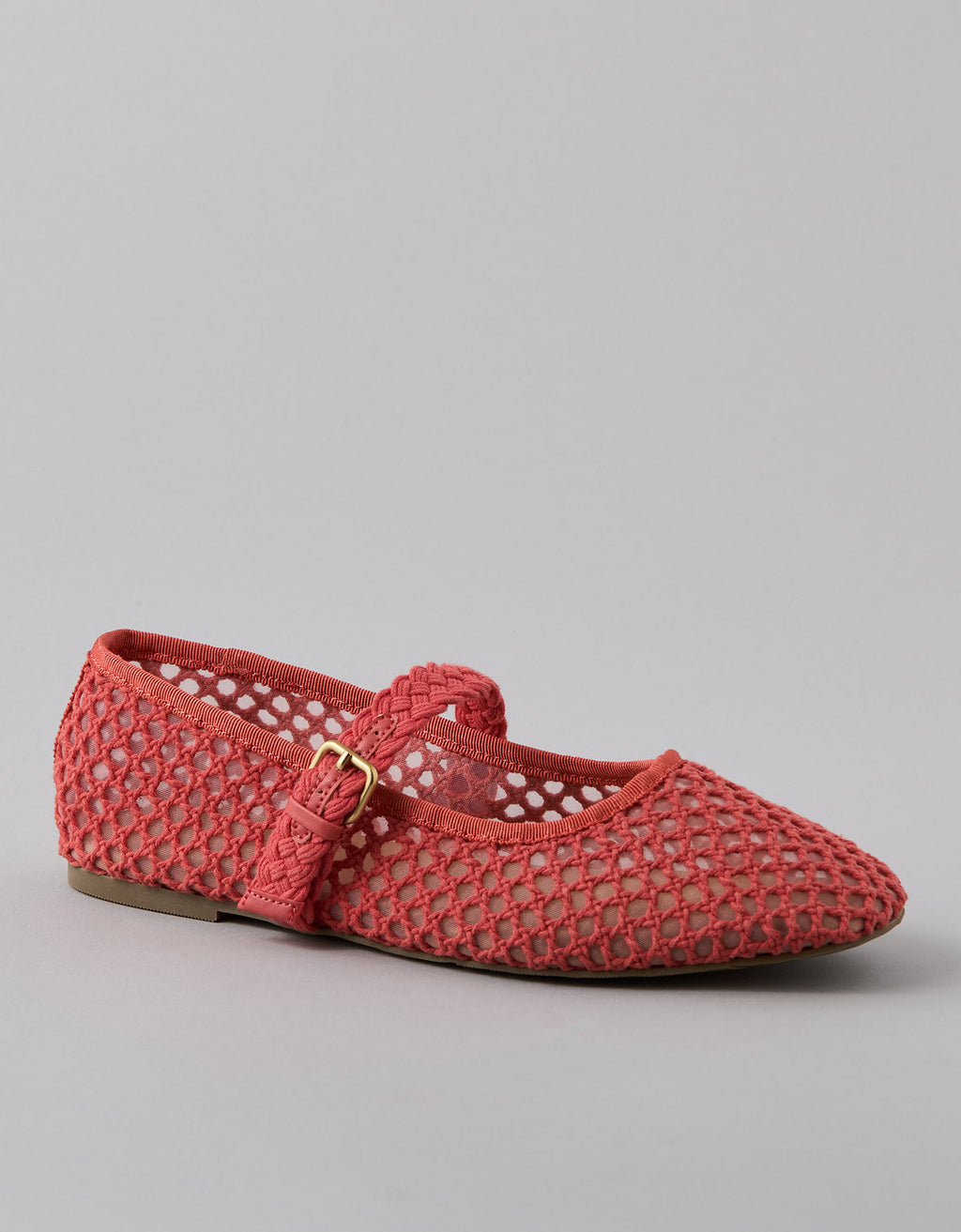 Zapato tipo bailarina en crochet Ae - Rosa 0419_7110_658_f