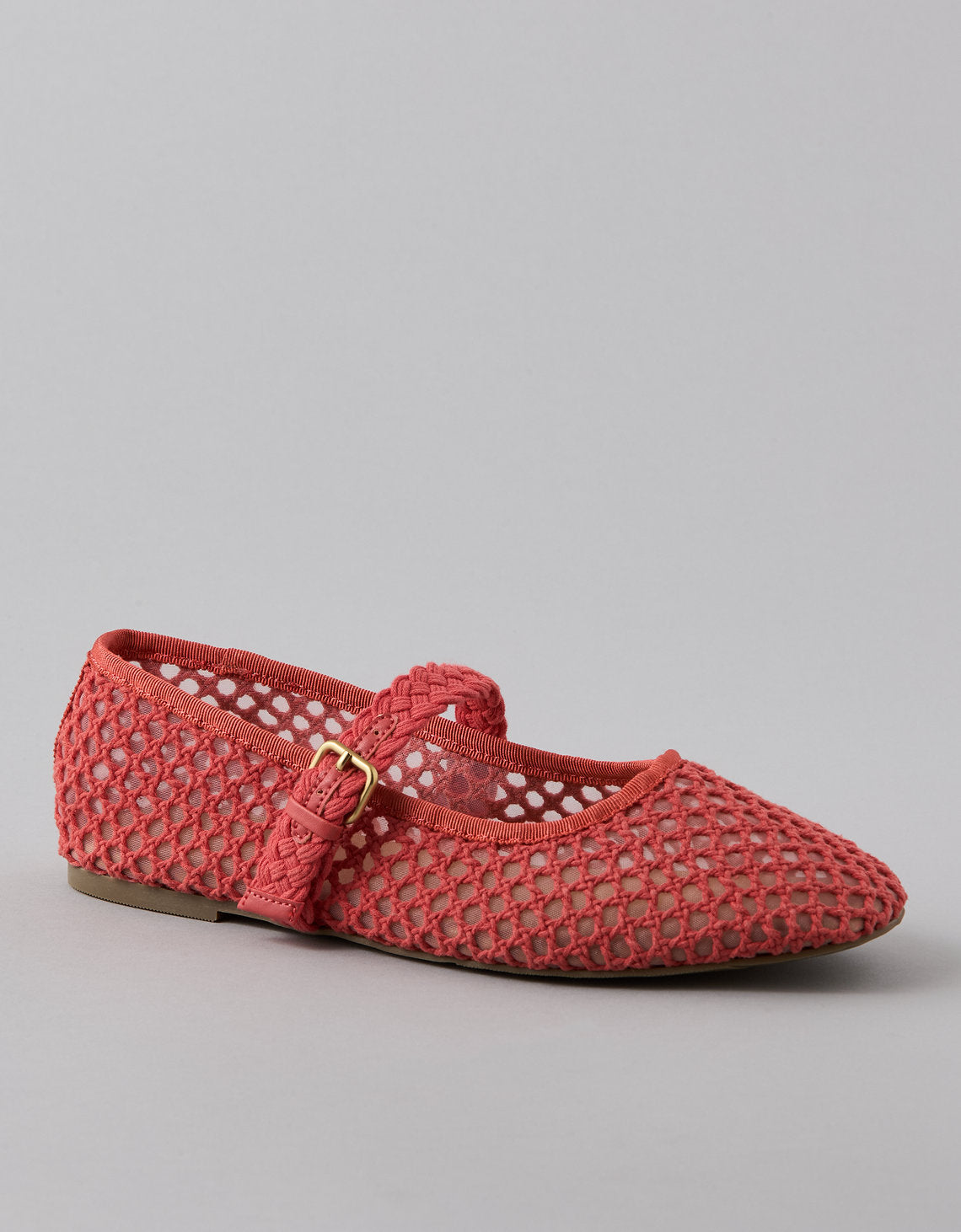 Zapato tipo bailarina en crochet Ae - Rosa 0419_7110_658_f