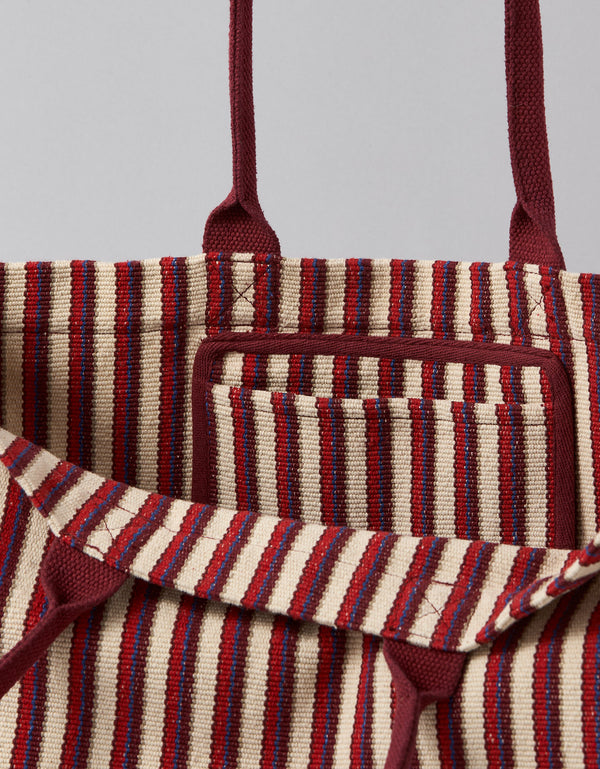 Bolso de mano a rayas de gran tamaño Ae - Multicolor