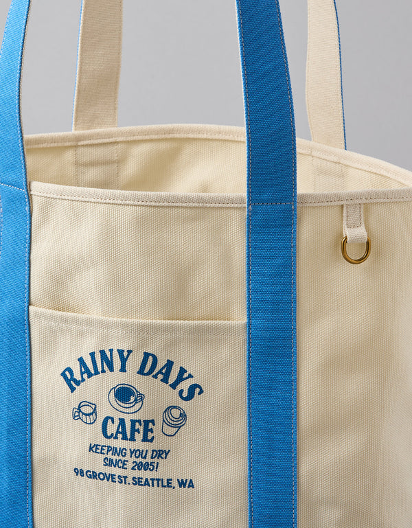 Tote Bag Rainy Day Coffe Ae - Azul
