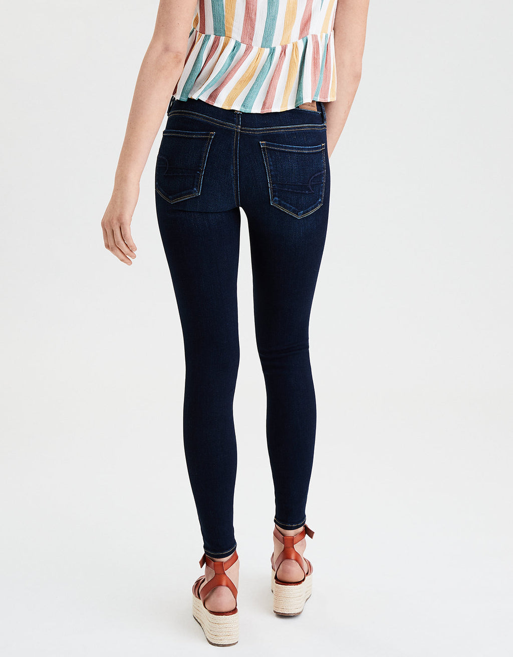 Jegging AE Ne(x)t Level de tiro bajo - Azul 0431_2262_413_ob