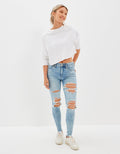 Jean AE Jegging tiro alto - Azul 0433_4019_409_of