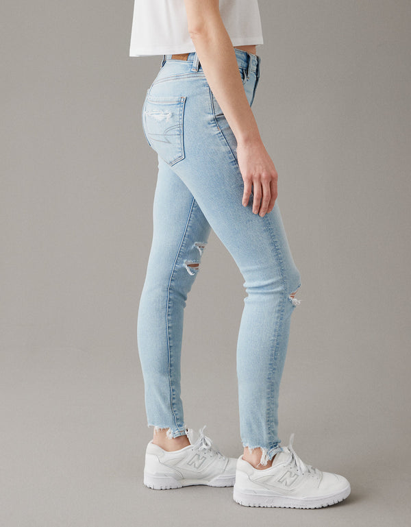 Jegging Ae tiro alto - Azul