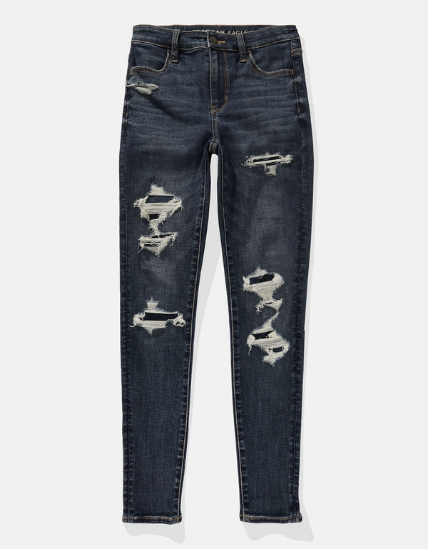 Jegging Tiro Alto con rotos Mujer AE - Generico