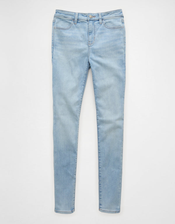 Jeggings de tiro alto mujer AE - Azul