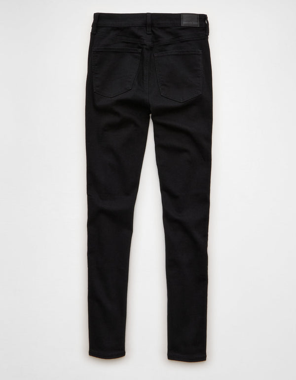 Jeggings de tiro alto mujer AE - Negro