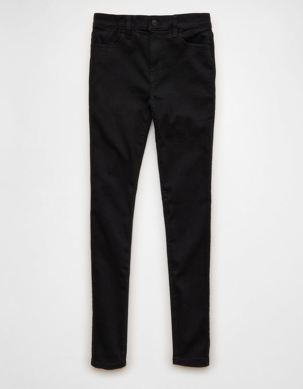Jeggings de tiro alto mujer AE - Negro