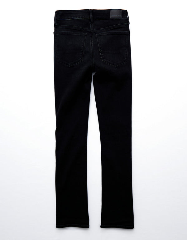 Jean Skinny Kick de Tiro Alto para Mujer - Negro