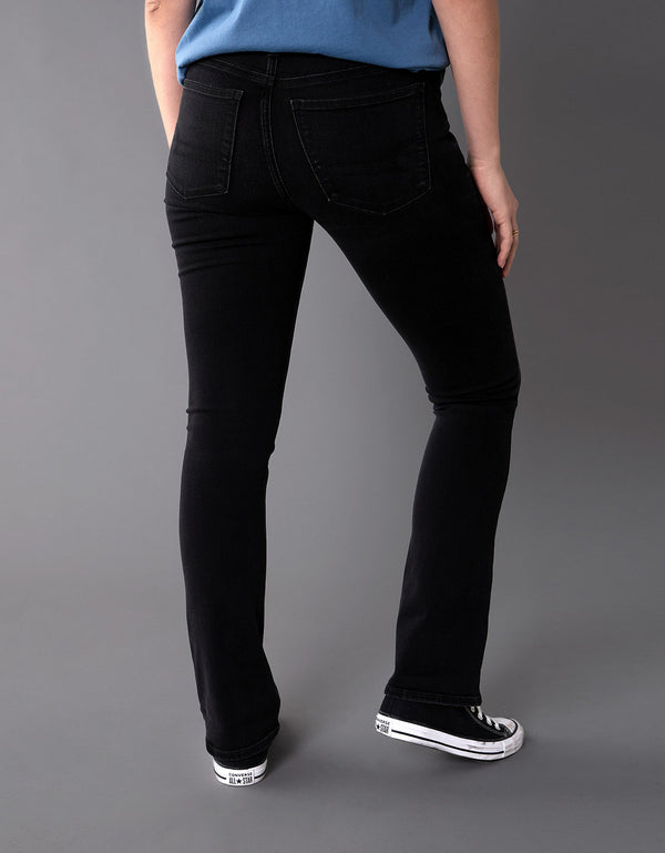 Jean Skinny Kick de Tiro Alto para Mujer - Negro