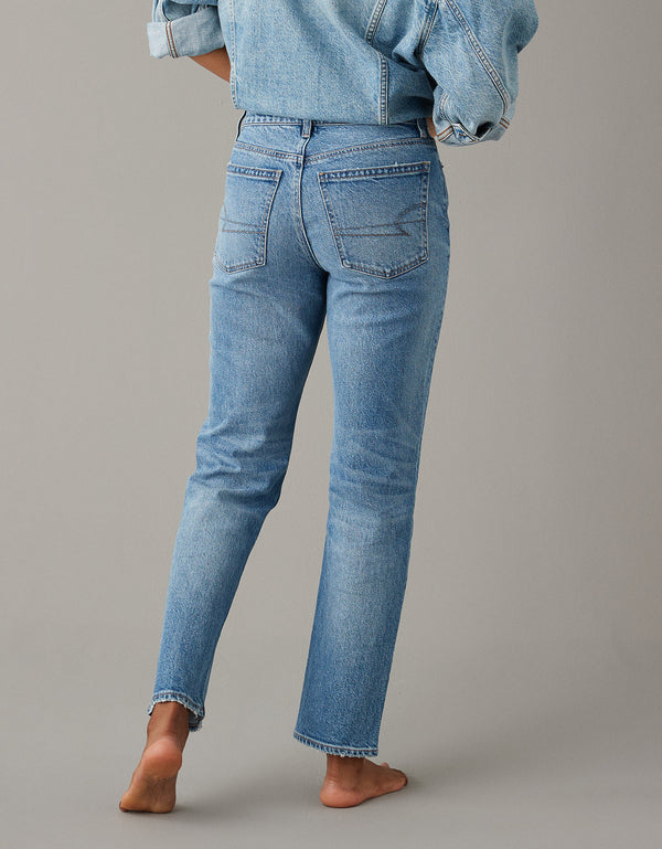 Jean Ae Straight con stretch de cintura alta - Generico