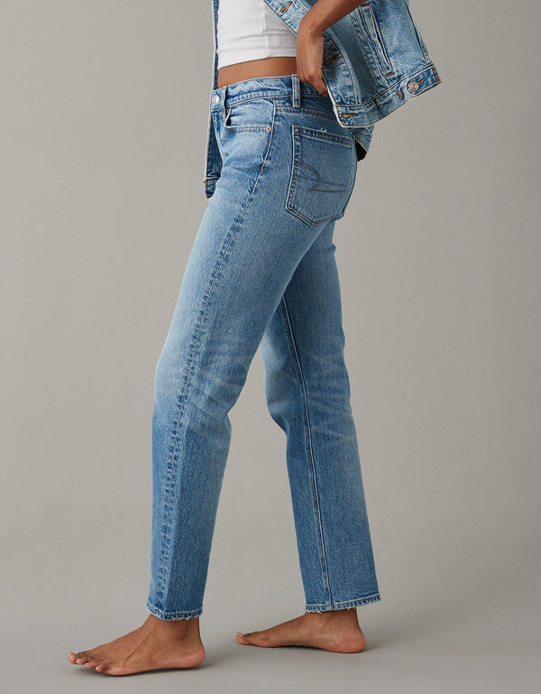 Jean Ae Straight con stretch de cintura alta - Generico