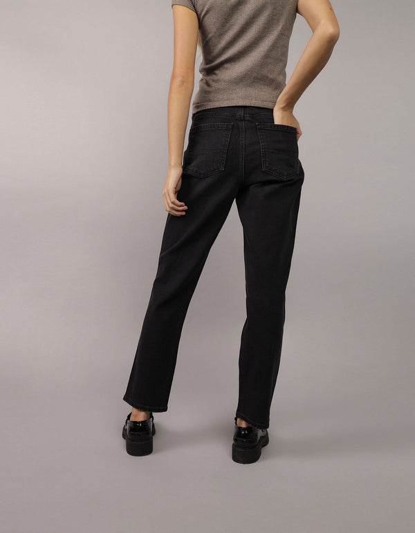 Jean Slim Straight Crop - Negro