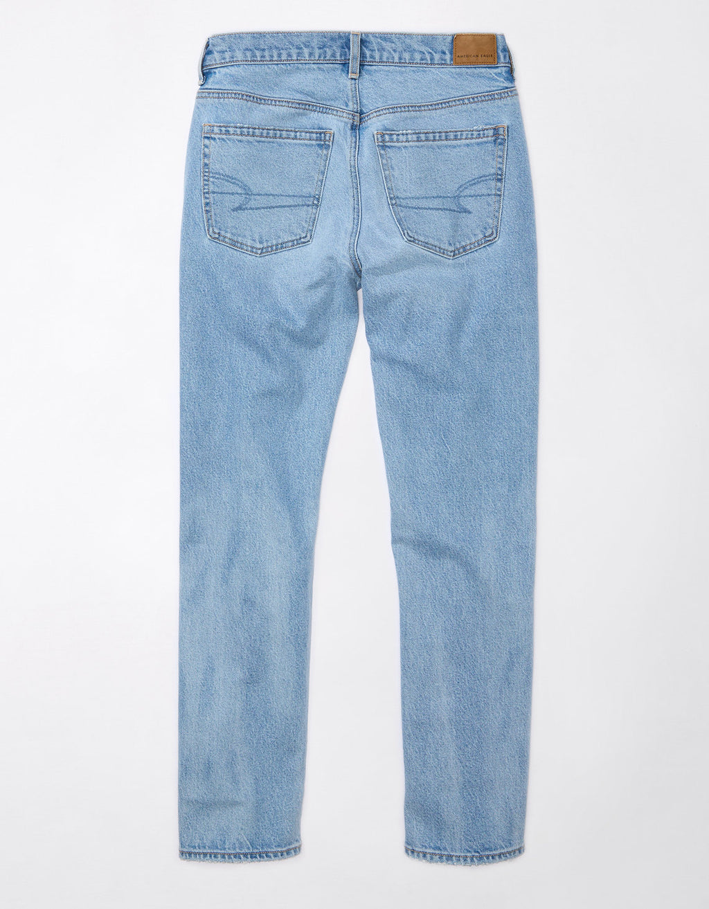 Jean Ae Straight con stretch de cintura alta - Azul 0435_4873_414_b