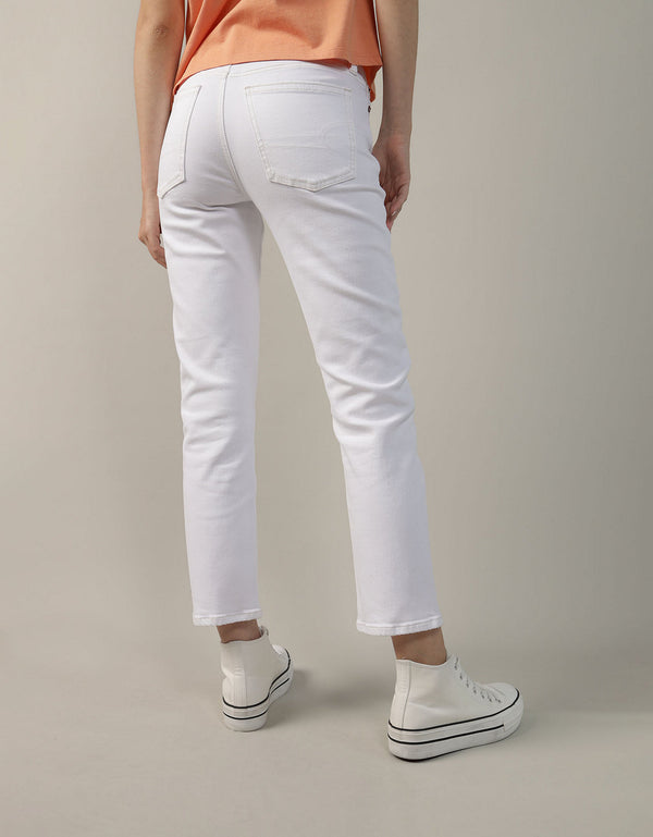 Jean Ae Slim Straight Crop - Blanco