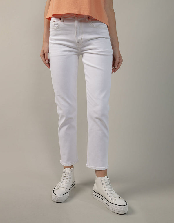Jean Ae Slim Straight Crop - Blanco