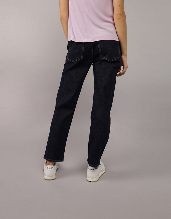 Jean straight de tiro alto de mujer AE - Generico