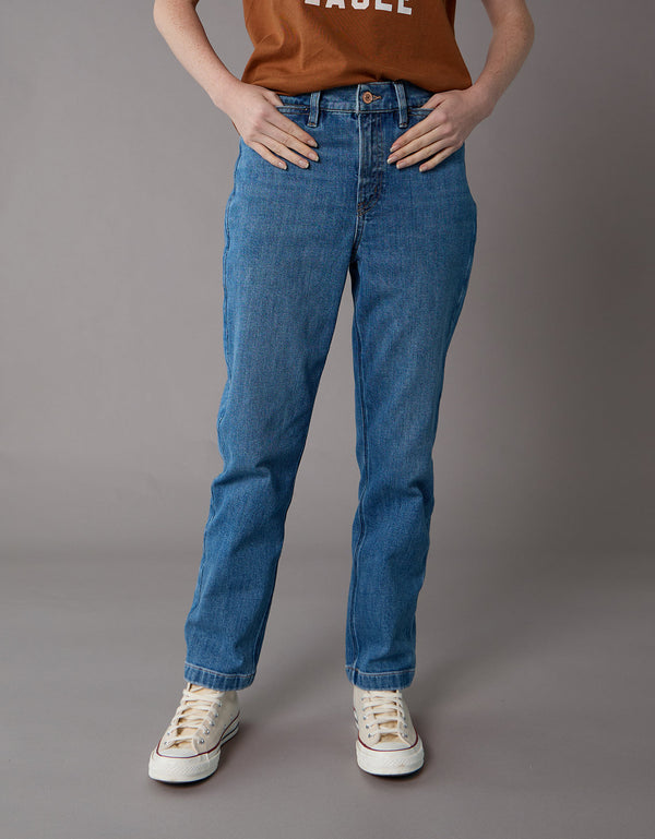 Jean Straight Ankle Tiro Alto Ae - Generico