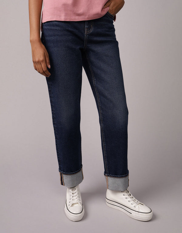 Jean Straight Ankle de Tiro Alto Ae - Generico
