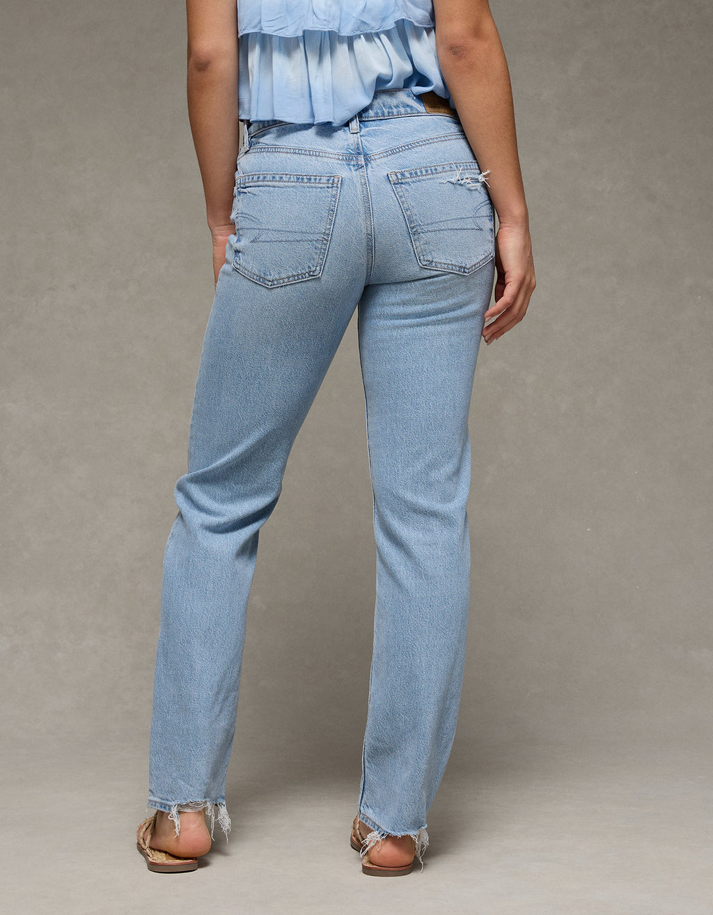Jean recto de cintura alta Ae Stretch - Azul 0435_6046_901_ob