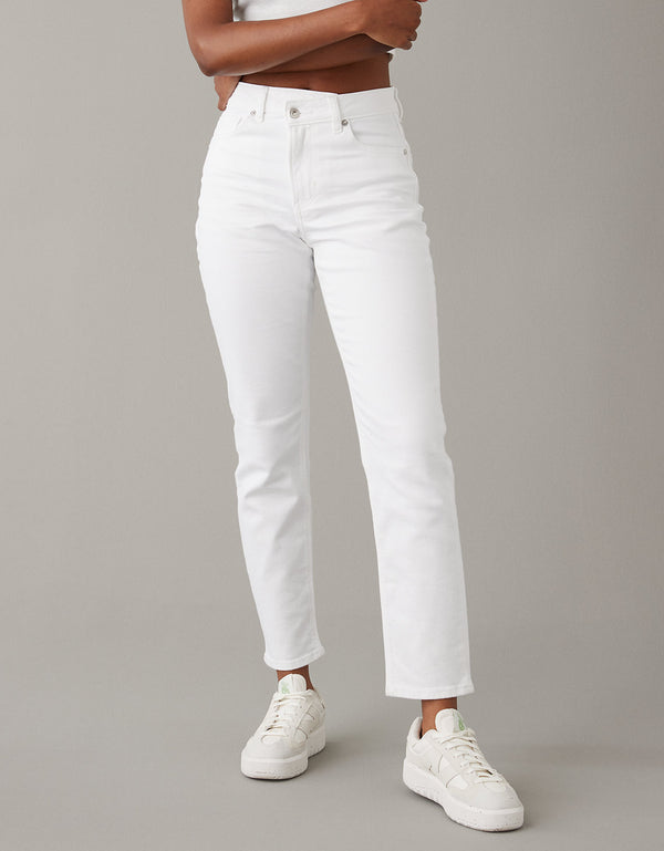 Ae Stretch mom Jean - Blanco