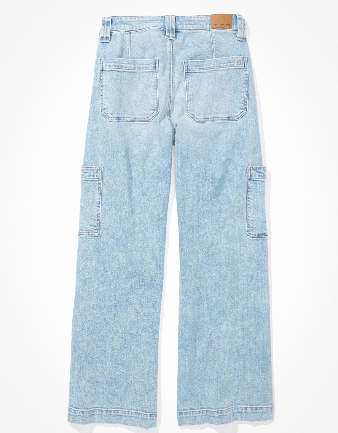Jeans cargo Wide Leg holgado elástico de talle super alto - Generico 0437_4708_432_b