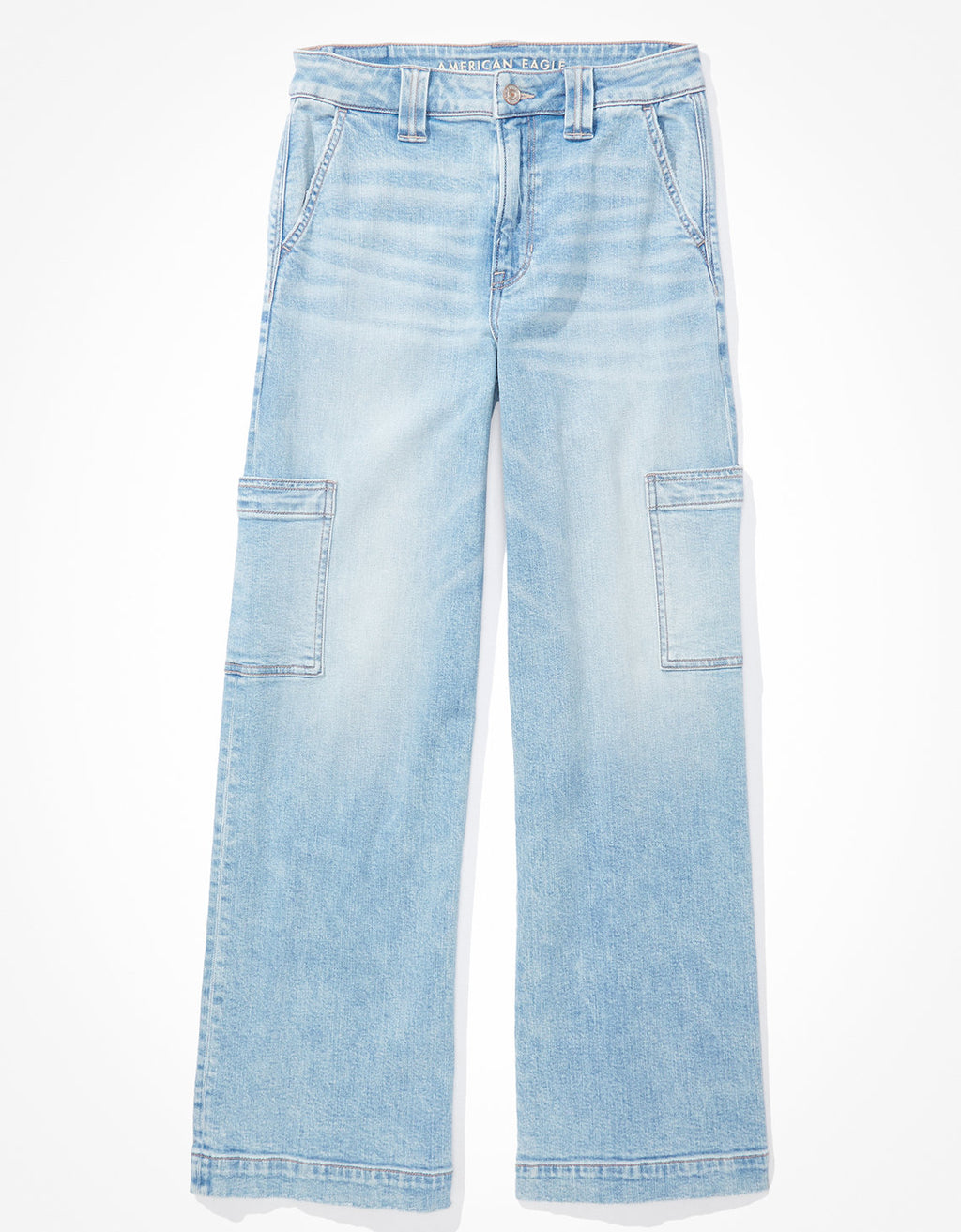 Jeans cargo Wide Leg holgado elástico de talle super alto - Generico 0437_4708_432_f