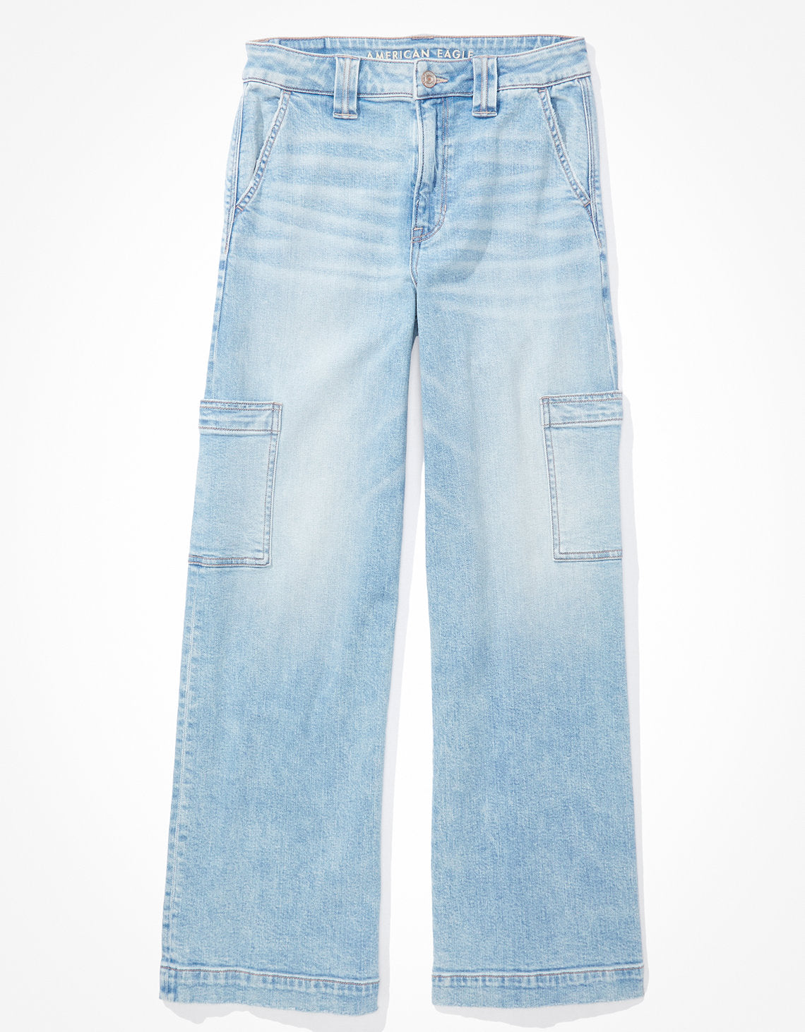 Jeans cargo Wide Leg holgado elástico de talle super alto - Generico 0437_4708_432_f