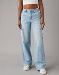 Jeans cargo Wide Leg holgado elástico de talle super alto - Generico 0437_4708_432_of