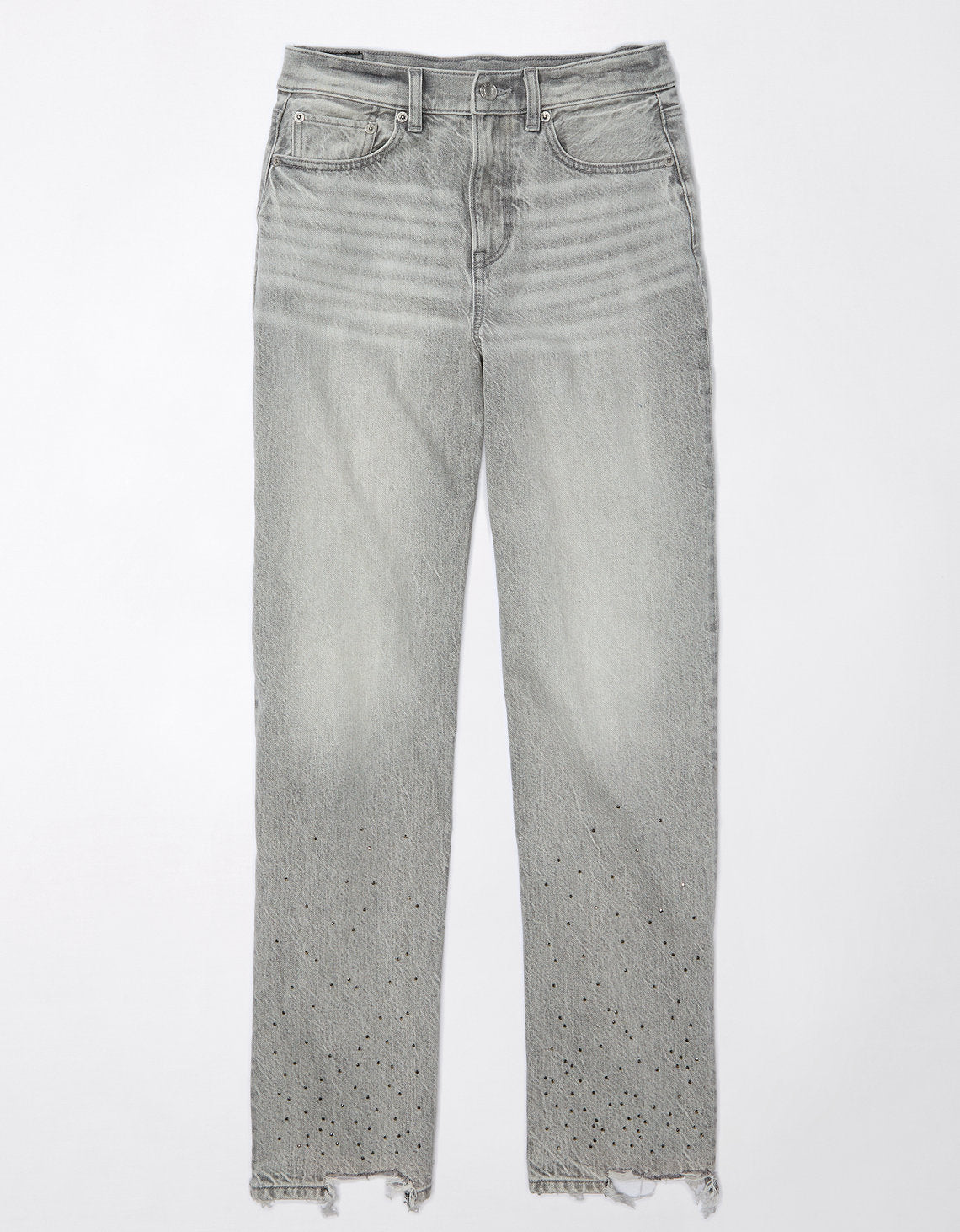 Jean AE Baggy de pierna recta y cintura super alta - Gris 0437_4739_010_f