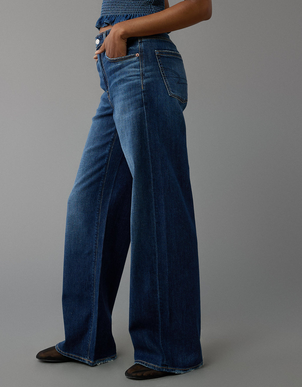 Jean Straight Baggy Talle Alto y Holgado Mujer AE - Generico 0437_5266_086_os