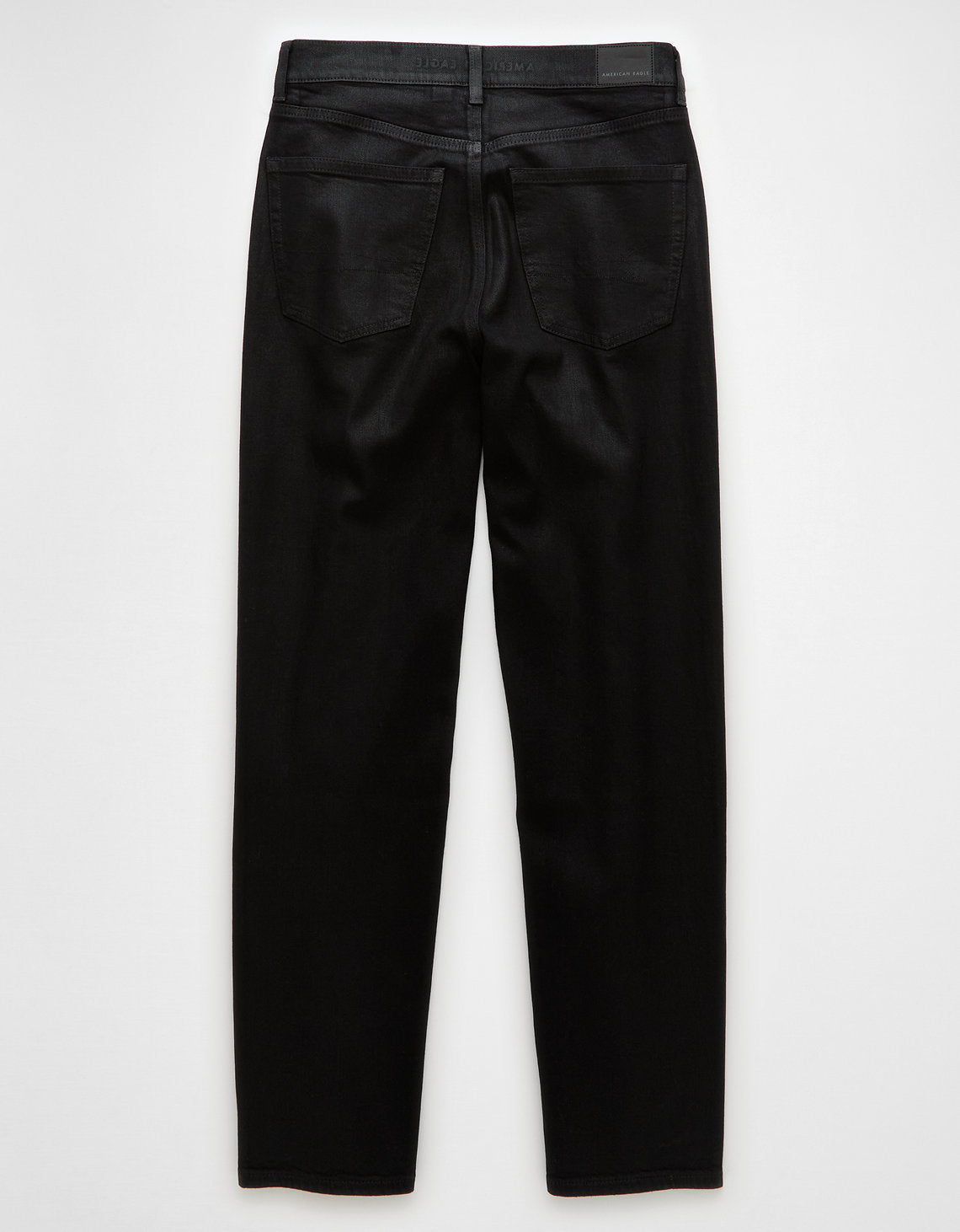 Jean Straight Baggy Tiro Alto Recto y Holgado Mujer AE - Negro 0437_5409_073_b