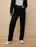 Jean Straight Baggy Tiro Alto Recto y Holgado Mujer AE - Negro 0437_5409_073_of