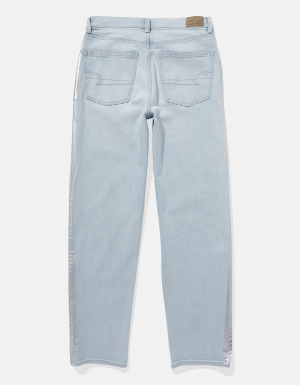 Jean Baggy Holgado y Talle Alto Mujer AE - Azul