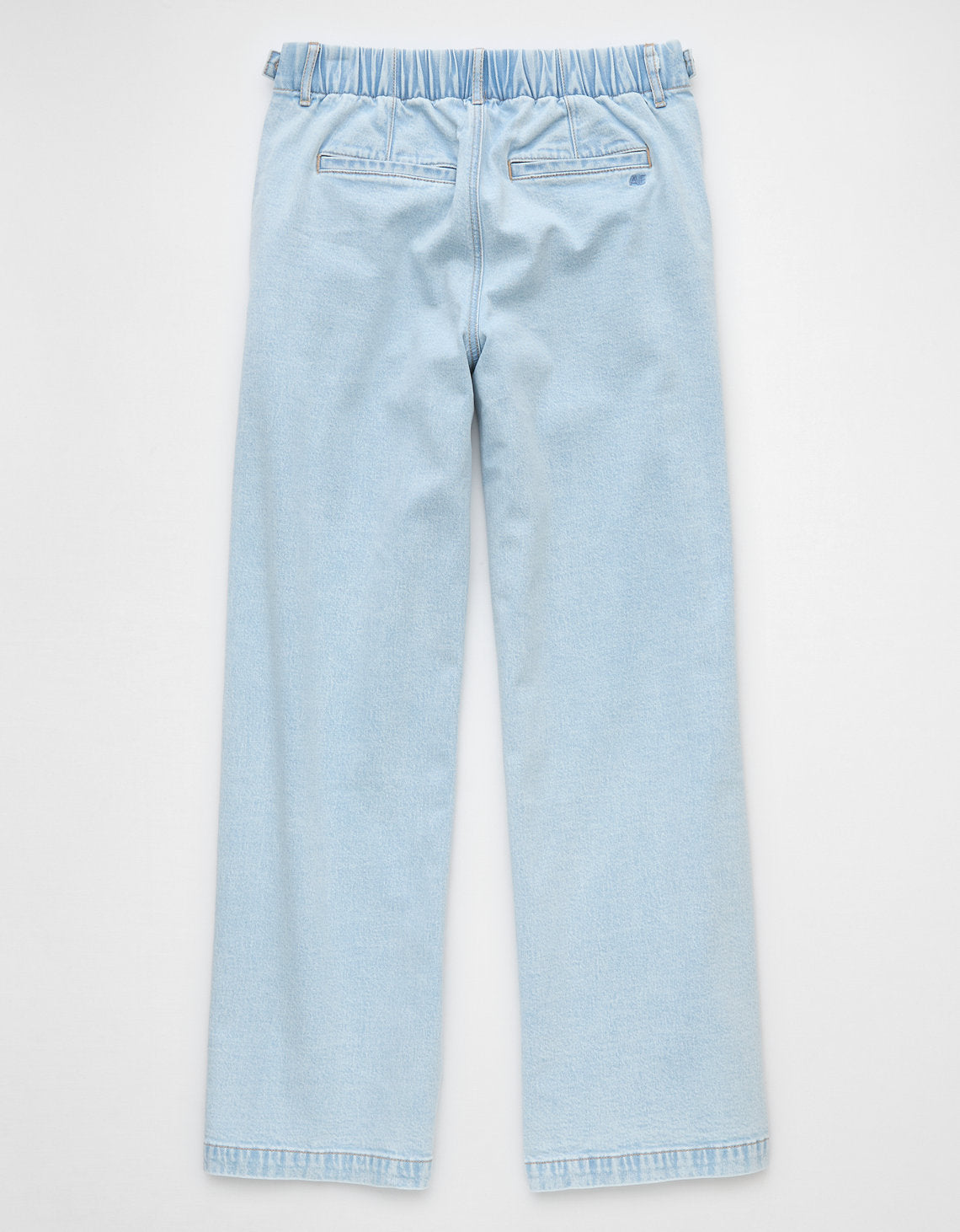 Jean baggy recto de tiro alto de mujer AE - Azul 0437_5528_433_b